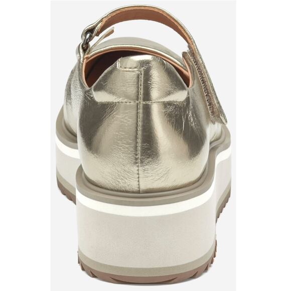 Johnston & Murphy Women's Gold Metallic Sheepskin Gracelyn Mary Jane Size 6M - Picture 3 of 11